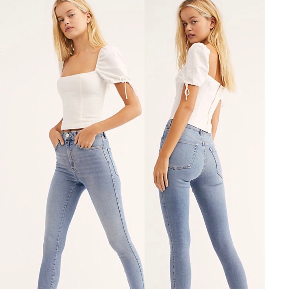 NWOT Free People Skinny Jeans - Picture 2 of 7